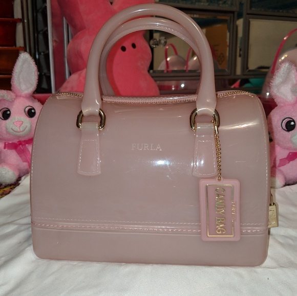 furla rose gold bag